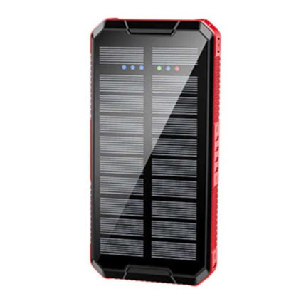 80.000mAh Solar Powerbank met 2 USB Poorten - Ingebouwde Zaklamp - Externe Noodaccu Batterij Oplader Charger Zon Zwart