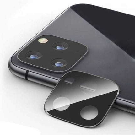 iPhone 13 Pro Max Camera Lens Cover - Tempered Glass en Metalen Ring Zwart