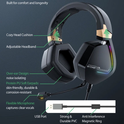 BW-GH2 AUX Gaming Headset - Voor PS3/PS4/XBOX/PC 7.1 Surround Sound - Headphones Koptelefoon  met Microfoon