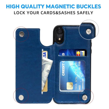 Retro iPhone 5S / SE Leren Flip Case Portefeuille - Wallet Cover Cas Hoesje Zwart