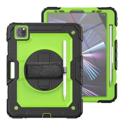 Armor Hoesje voor iPad 10.2" (2019) met Kickstand / Polsband / Pennenhouder - Heavy Duty Cover Case Groen