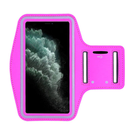 Waterdicht Hoesje voor iPhone 5S - Sport Tasje Zakje Cover Case Armband Jogging Hard Lopen Donkerroze