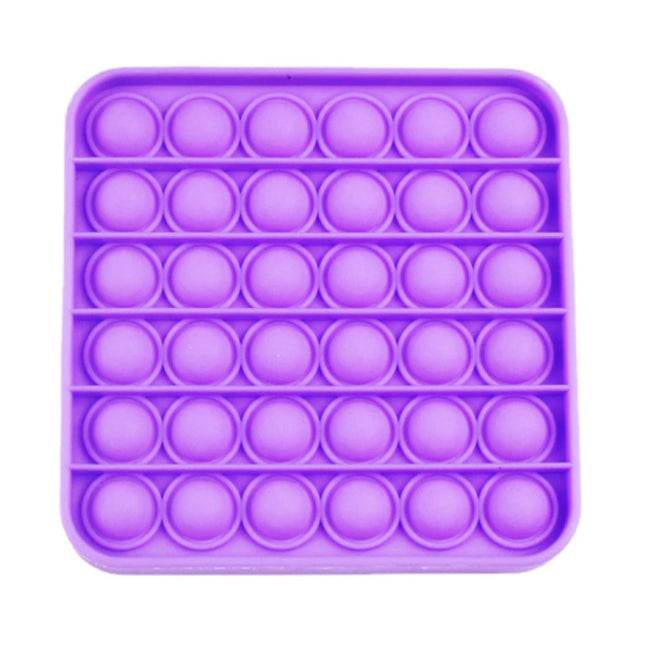 Pop It - Fidget Anti Stress Speelgoed Bubble Toy Siliconen Vierkant Paars