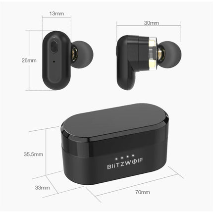 BW-FYE7 Draadloze Oordopjes - TWS Sport Oortjes One Button Control Oordopjes Bluetooth 5.0 Wireless Buds Earphones Oortelefoon Zwart