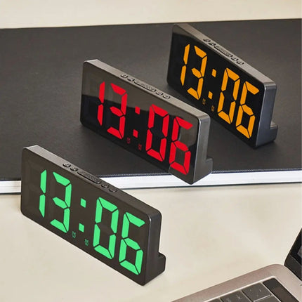 Alarm Klok Nachtlampje - LED Snooze Wekker Backlight Temperatuur - Blauw