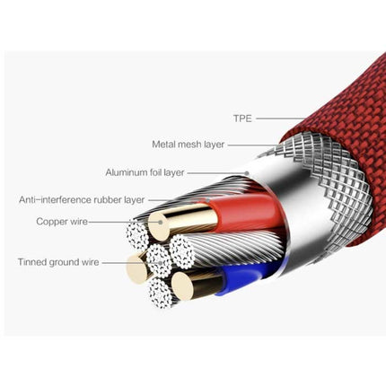 Oplaadkabel 90° 2M voor iPhone Lightning 8-pin - 2 Meter - Gevlochten Nylon Oplader Data Kabel Android Zwart