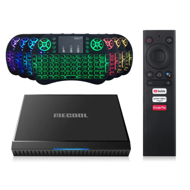 KM6 TV Box Mediaspeler Android 10.0 Kodi met Draadloos RGB Toetsenbord - Bluetooth 4.2 - 4K HDR - 2GB RAM - 16GB Opslagruimte