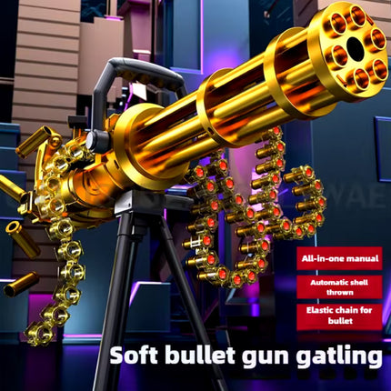 Soft Bullet Geweer - Sentry Rail Gatling Gun Model Speelgoed Shell Pistool - Rood