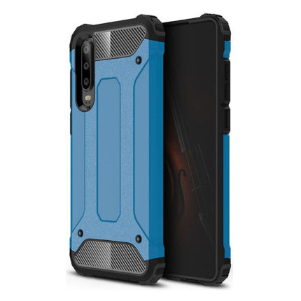 Huawei Honor 10 Armor Case - Silicone TPU Hoesje Cover Cas Blauw