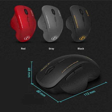 Draadloze Muis - 2.4GHz 1600DPI Optisch / Ergonomisch / Rechtshandig - Zwart