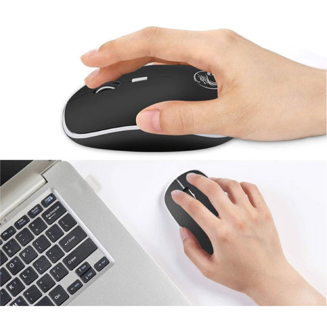 G-1600 Draadloze Muis Geruisloos - Optisch - Tweehandig en Ergonomisch - Rood