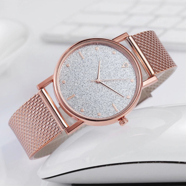 Horloge Kwarts Dames - Luxe Anoloog Uurwerk voor Vrouwen Roze