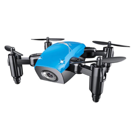 S9W Mini RC Pocket Drone Quadcopter Speelgoed met Gyro Stabilistatie Blauw