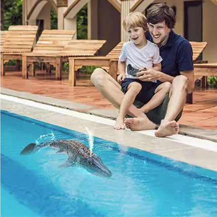RC Mosasaurus met Afstandsbediening - Bestuurbaar Speelgoed Robot Vis Draadloos Geel