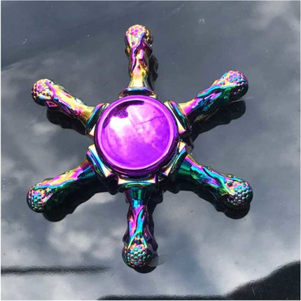 Fidget Spinner - Anti Stress Hand Draaier Speelgoed Toy R118 Metaal Chroma