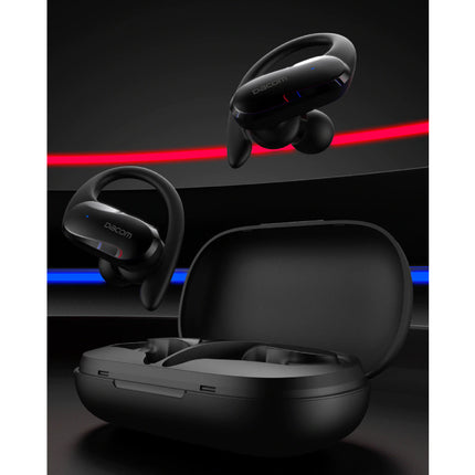  Athlete Draadloze Oortjes met Oorhaak Sport - Touch Control -  TWS Bluetooth 5.0 Wireless Buds Earphones Earbuds Oortelefoon Zwart