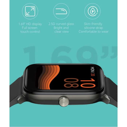 GST Smartwatch met Bloeddrukmeter en Zuurstofmeter - Fitness Sport Activity Tracker Horloge iOS Android - Siliconen Bandje Zwart