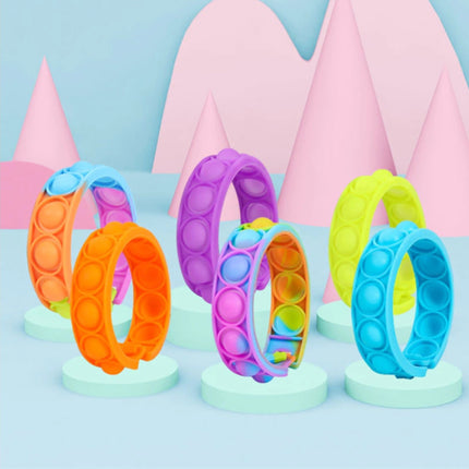 Pop It Armband Eenhoorn - Fidget Anti Stress Speelgoed Bubble Toy Siliconen Geel