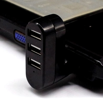 3 in 1 USB 2.0 Hub - Roterende Splitter Data Overdracht Oplader - Wit