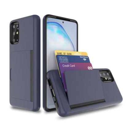 Samsung Galaxy Note 10 Plus - Wallet Card Slot Cover Case Hoesje Business Navy