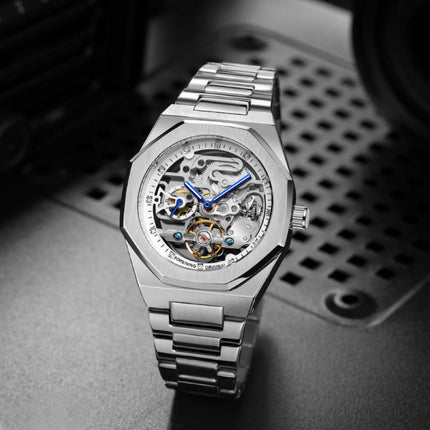 Mechanisch Roestvrij Staal Luxe Horloge voor Heren - Zakelijk Mode Polshorloge Goud