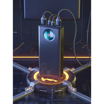 65W Powerbank met PD Poort 20.000mAh met 5 USB Poorten  - LED Display Externe Noodaccu Batterij Oplader Charger Blauw