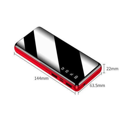 50.000mAh Powerbank met 2 Uitvoer/2 Invoer Poorten - Ingebouwde Zaklamp - Externe Noodaccu Batterij Oplader Charger Zwart