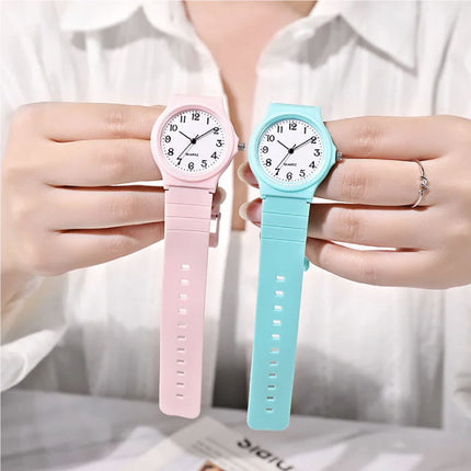 Siliconen Horloge - Kwarts Polshorloge Voor Dames Studenten - Zwart