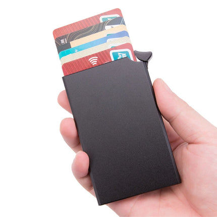 Aluminium Pasjeshouder - Anti-Diefstal Portemonnee Portefeuille Krediet Kaart Wallet - Zilver