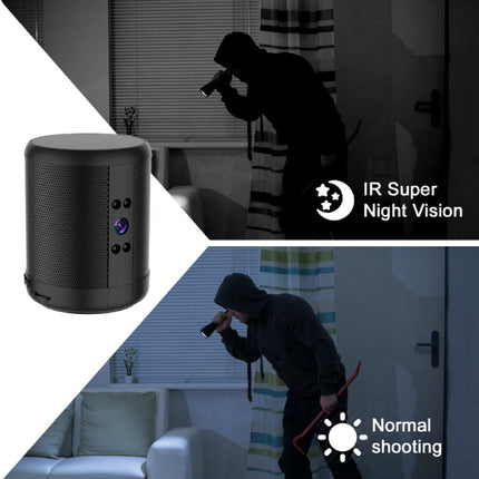 Mini Security Camera / Bluetooth Speaker - Luidspreker HD 1080p Camcorder Tweeweg Intercom - Zwart