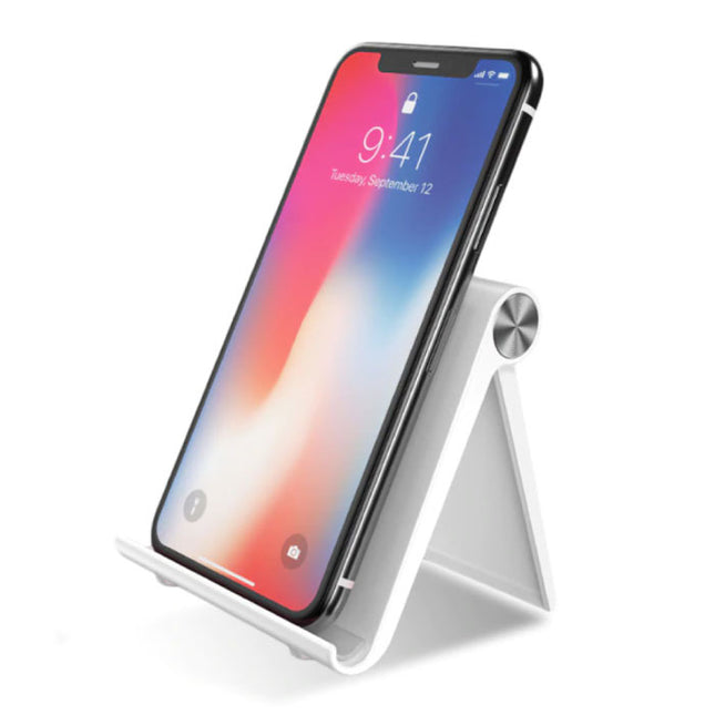 Universele Telefoonhouder Bureau Standaard - Videobellen Smartphone Holder Desk Stand Wit