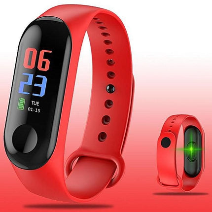 Originele M3 Smartband Fitness Sport Activity Tracker Smartwatch Smartphone Horloge OLED iOS Android iPhone Samsung Huawei Rood