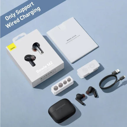 Bowie M2 Draadloze Oortjes - ANC/ENC Headset Oordopjes TWS Bluetooth 5.3 - Zwart