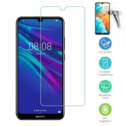 Huawei Y5 2019 Transparant TPU Hoesje + Screen Protector Tempered Glass