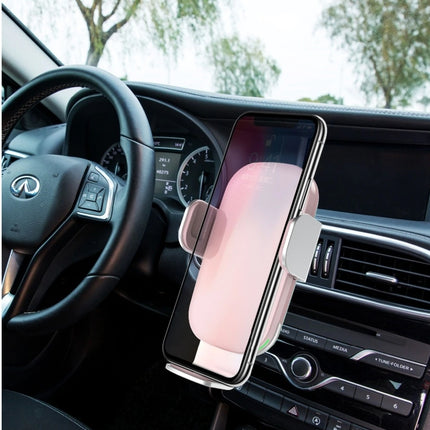 15W Qi Draadloze Autolader Oplader Universeel 9V - 1.67A Wireless Car Charging Pad Roze