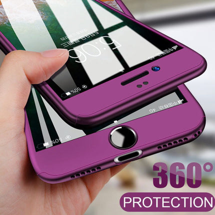 iPhone 6 360°  Full Cover - Full Body Case Hoesje + Screenprotector Paars