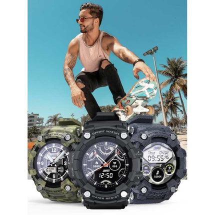 Attack Smartwatch - Slaapmonitor Hartslag Fitness Sport Activity Tracker Smartphone Horloge iOS Android IPX6 Waterdicht Zwart