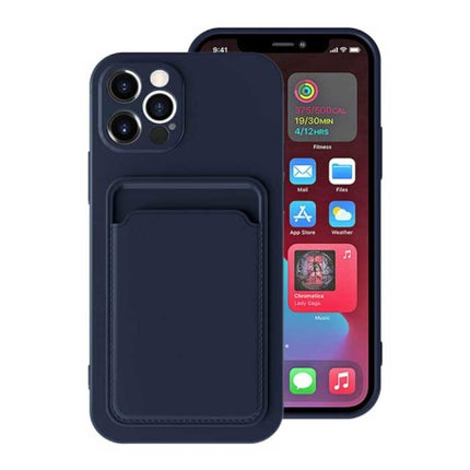 iPhone 11 Pro Max Kaarthouder Hoesje - Wallet Card Slot Cover Blauw