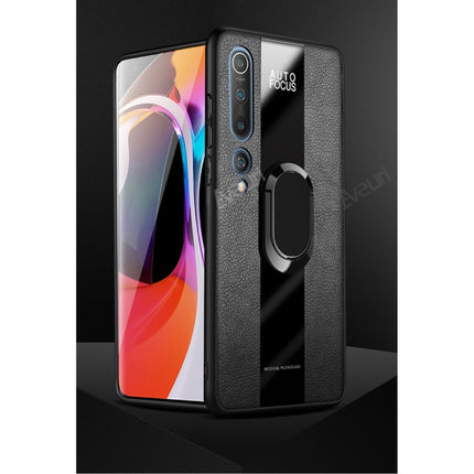 Xiaomi Redmi Note 7 Pro Leren Hoesje  - Magnetische Case Cover Cas Blauw + Kickstand