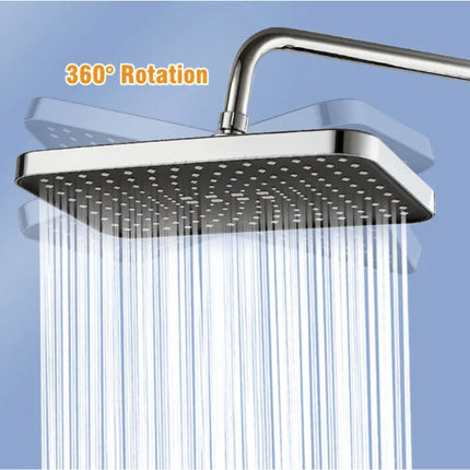 Douchekop Regendouche 12 Inch - 360 ° Draaibaar Badkuip Badkamer Douche - Zilver