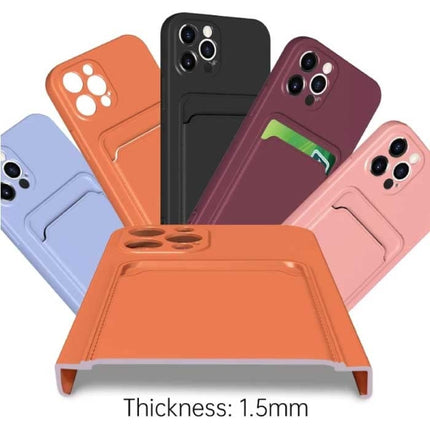 iPhone 8 Plus Kaarthouder Hoesje - Wallet Card Slot Cover Roze
