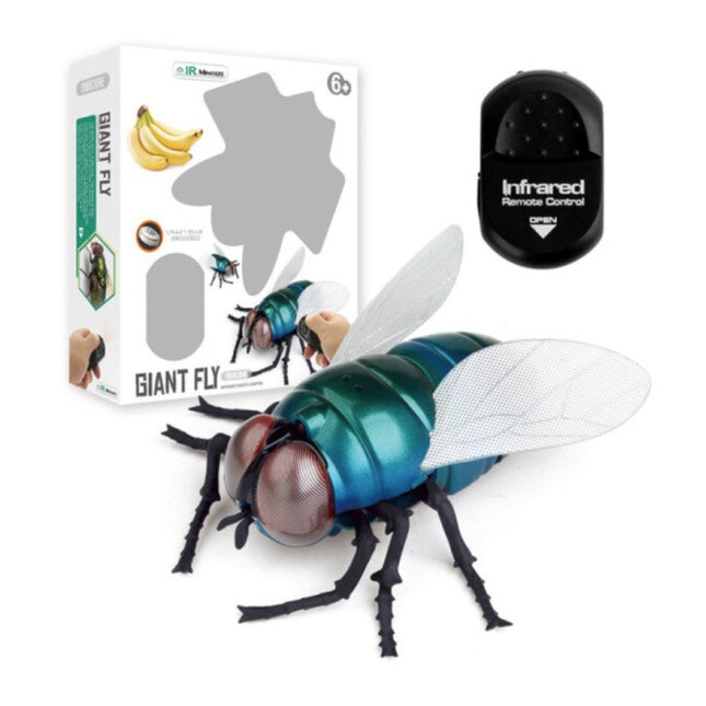 Huis Vlieg met IR Afstandsbediening - RC Speelgoed Bestuurbaar Robot Insect Blauw