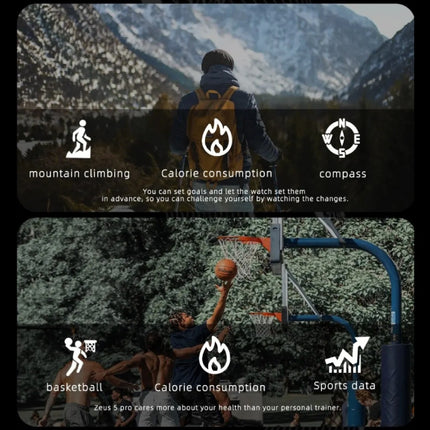 Zeus 5 Pro Smartwatch - Slaapmonitor Hartslag Zuurstof Sport Activity Tracker Waterdicht Rood