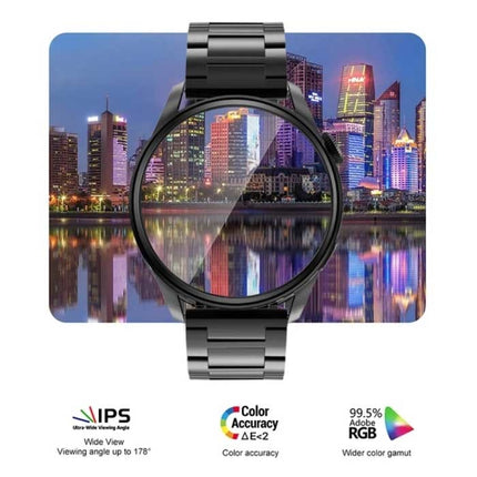 Smartwatch Fitness Sport Activity Tracker Horloge - NFC / ECG / GPS / IP68 - Silicoon Bandje Grijs
