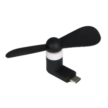USB-C Mini Ventilator - Koelventilator Energiebesparend Fan 5V/1W - Zwart