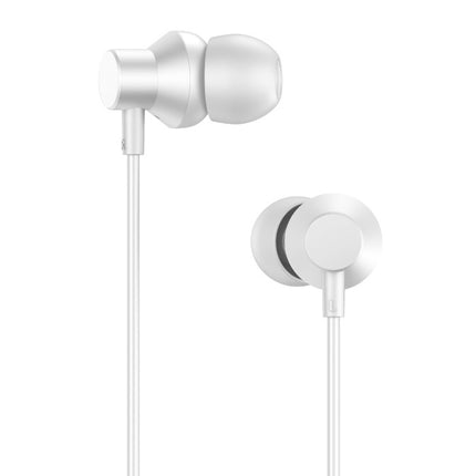 H130 Oordopjes met Opbergtasje - Microfoon en Controls - 3.5mm AUX Oortjes Volumebeheer Wired Earphones Oortelefoon Wit