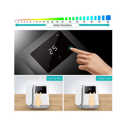 Draagbare Air Conditoner Ventilator - Mini USB Luchtkoeler - 1000ml Watertank - Wit