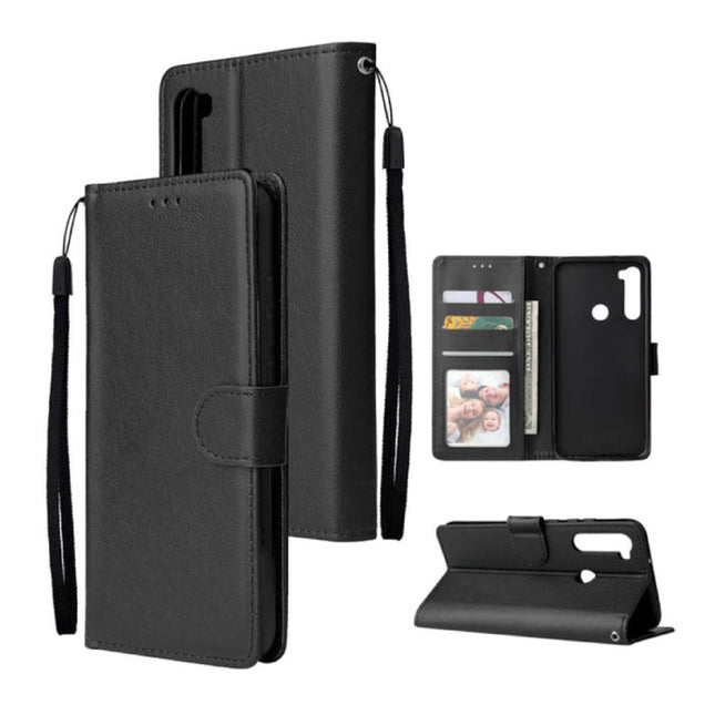 Xiaomi Redmi 8A Leren Flip Case Portefeuille - PU Leer Wallet Cover Cas Hoesje Zwart