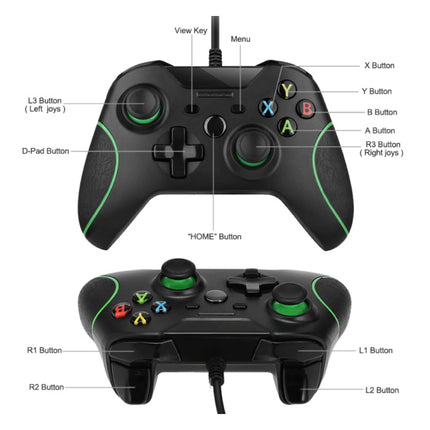Gaming Controller voor Xbox One / PC - Gamepad met Vibratie Wit