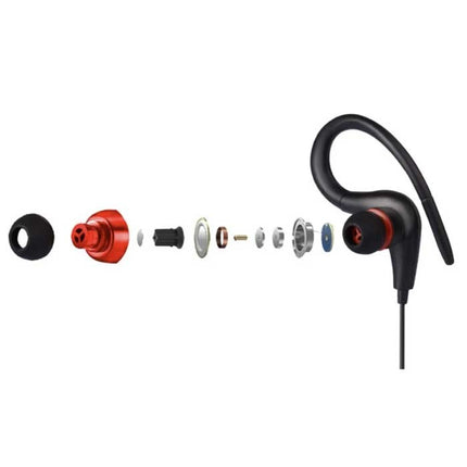 3.5mm AUX Oordopjes met Oorhaak - Oortjes Wired Earphones Oortelefoon Blauw